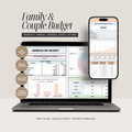 Family & Couple Budgeting Template Excel Spreadsheet Digital