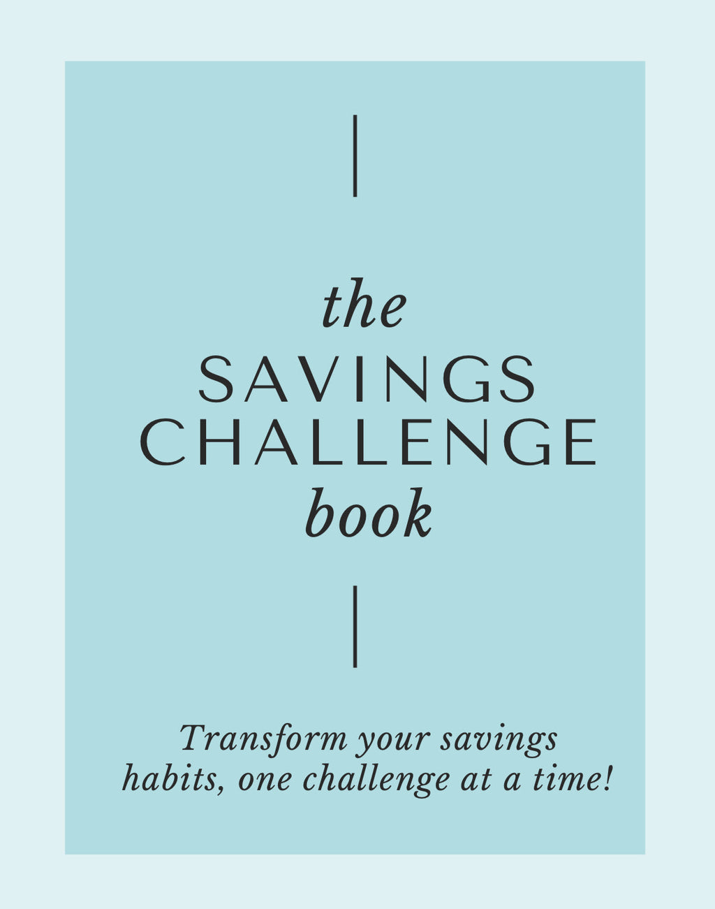 The Saving Challenge Book