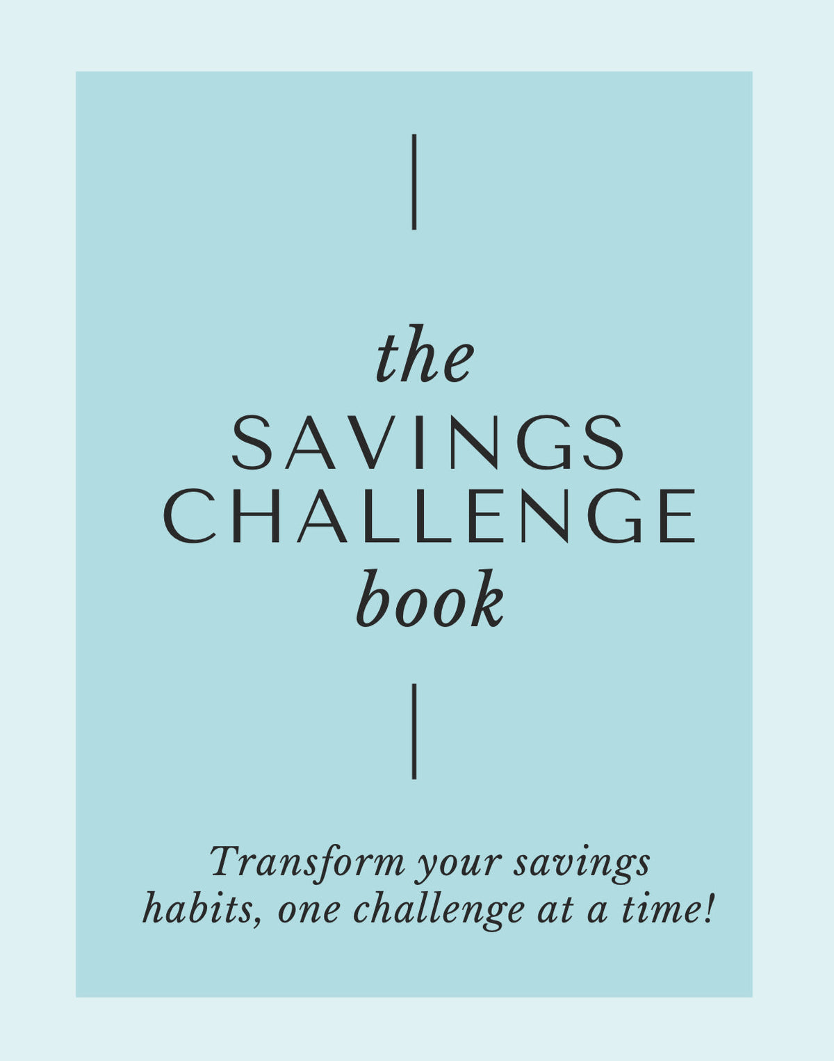 The Saving Challenge Book