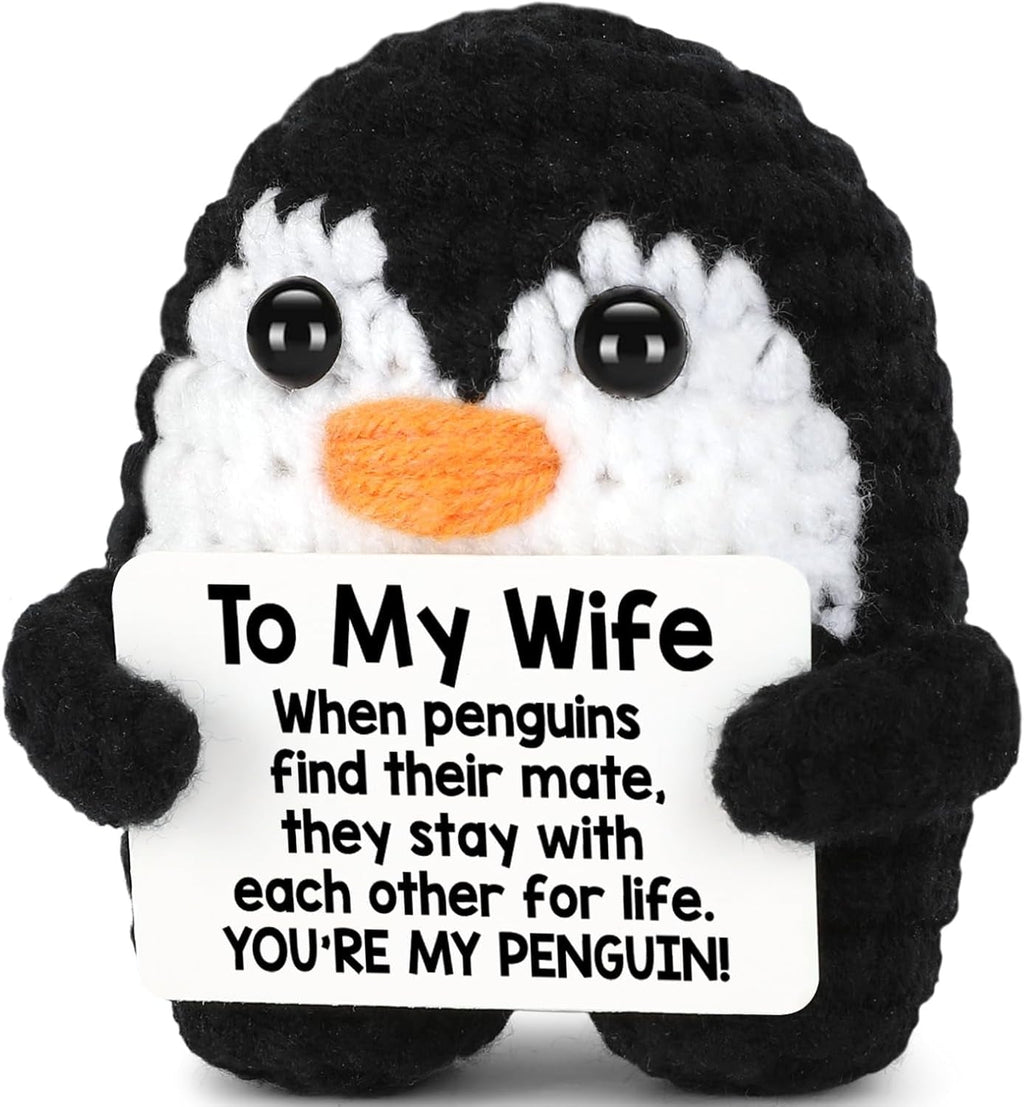 Crochet Penguin Love Gift