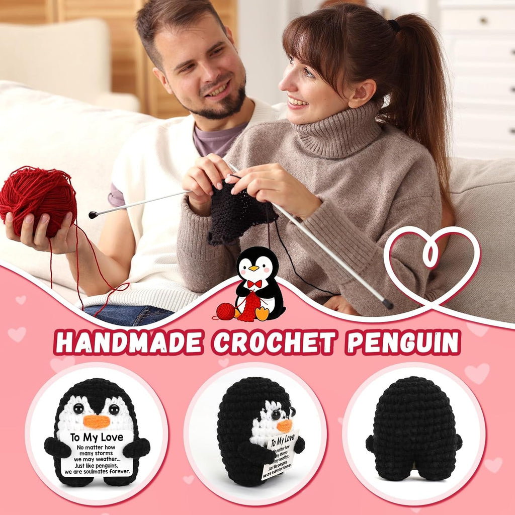 Crochet Penguin Love Gift