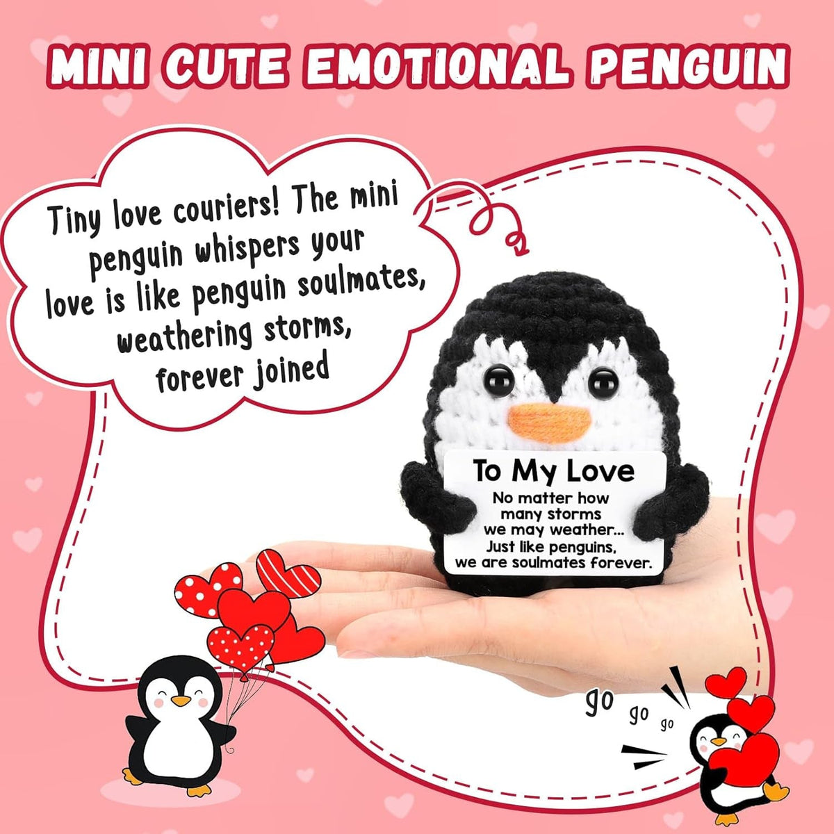 Crochet Penguin Love Gift